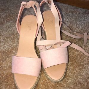 pink heels from The Loft!